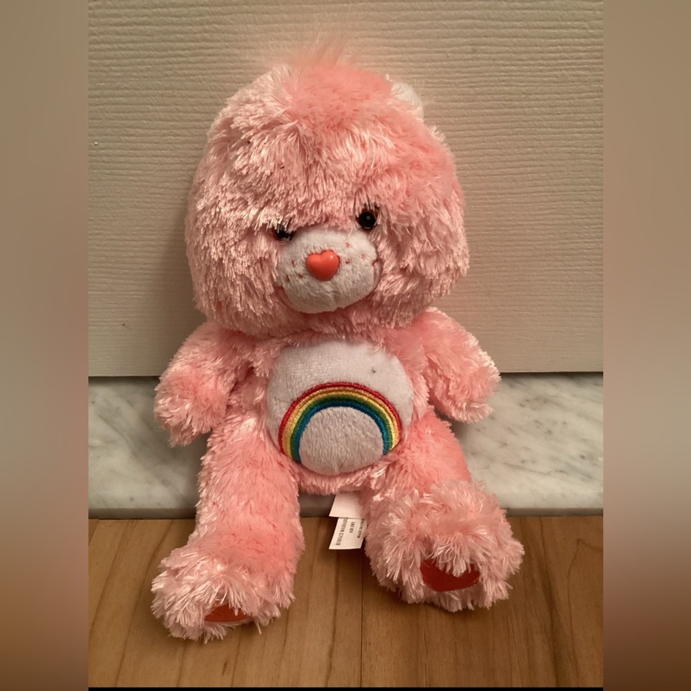 Carebear Pink Rainbow Cheer Bear 2002 Special Edition TCFC Jakks Pacific‎ Comfy